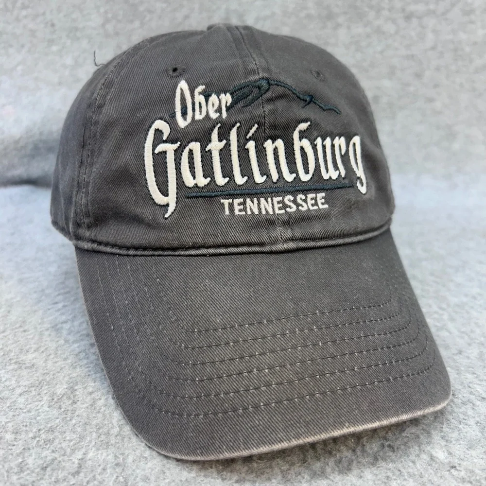 Ober Gatlinburg Tennessee Adult Gray Ouray Sportswear Adjustable Hat OSFM